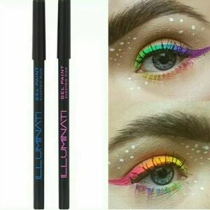 Illuminati Cosmetics Gel Paint Electric Pink And Blue Eyeliner Duo